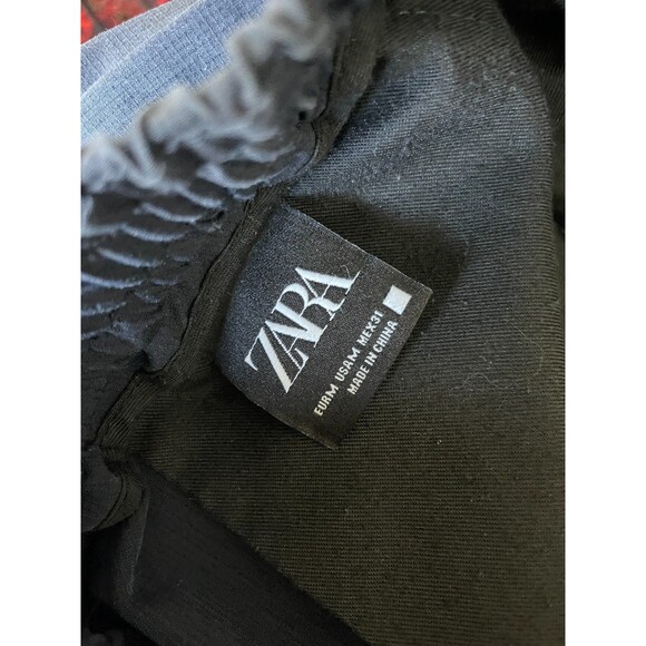 Zara Men's Navy Blue Drawstring Casual Tailored Pockets Shorts Size M - Picture 6 of 8